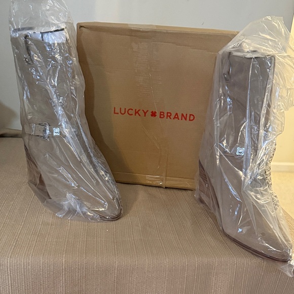 Lucky Brand Women's Taupe Heeled Boots - Picture 5 of 5